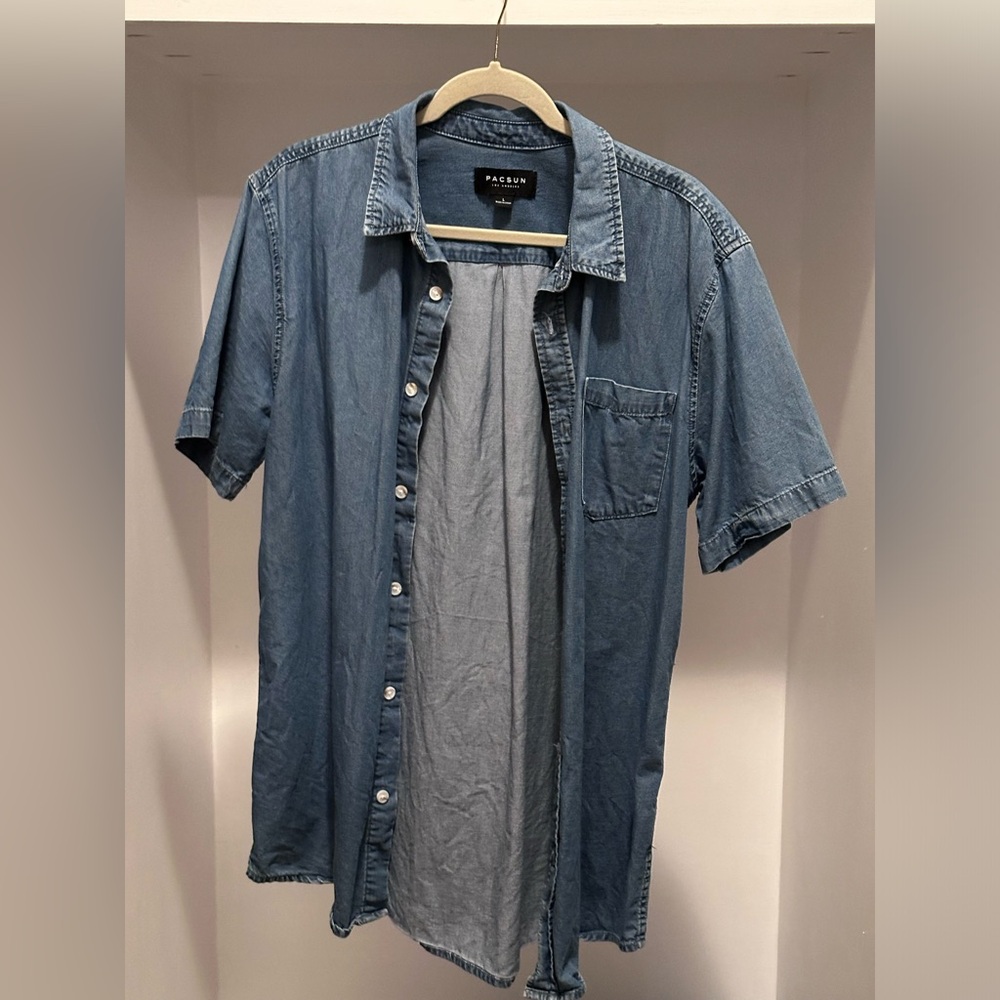 PacSun denim button down shirt, large